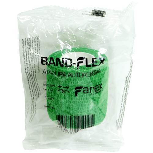 Atadura 5cm Verde Band-Flex Autoadesiva Para Animais Farex